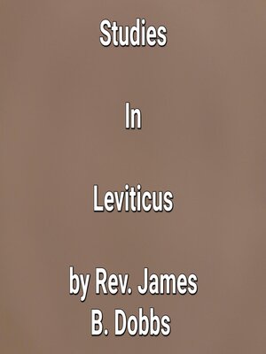 cover image of Studies In Leviticus